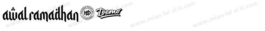 awal ramadhan字体转换
